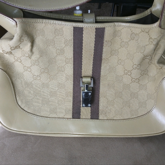 GUCCI BEIGE JACKIE HOBO SHOULDER BAG 00963 - Picture 1 of 8